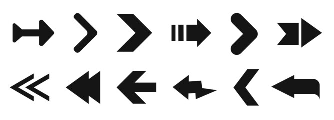 Poster - Swipe up, set of buttons for social media. Black arrows, buttons and web icons for advertising and marketing