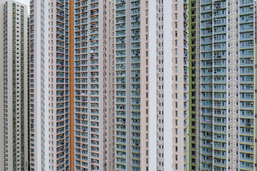 Poster - Skyscraper of apartment building facade