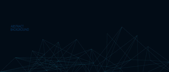 Aufkleber - Connection background. Network concept with dots and lines. Vector illustration