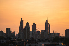 Cityscape And Skyscrapers Of London During Suns