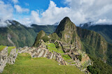 Fototapeta Nowy Jork - View of Machu Picchu ruins in Peru. Archaeological site, UNESCO World Heritage.
