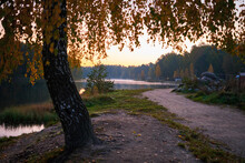 Autumn Misty Morning, Sunrise, Tranquility Of Nature