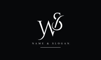 SW, WS, S, W abstract letters logo monogram