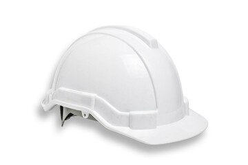 white hard safety helmet hat for safety project of workman as engineer or worker,isolated white back