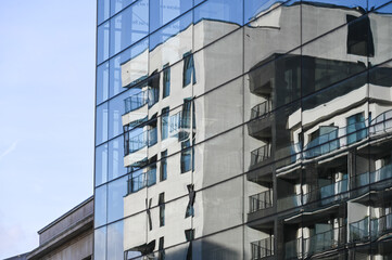 Poster - building beton verre architecture immobilier tour immeuble logement Bruxelles