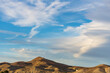 clouds over the mountains in Mojave California
