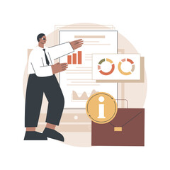 Poster - Business information system abstract concept vector illustration. IT infrastructure, business enterprise, transaction processing and automation, eCommerce development, data abstract metaphor.