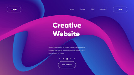 Trendy abstract liquid background for your landing page design. Minimal background for for website designs.