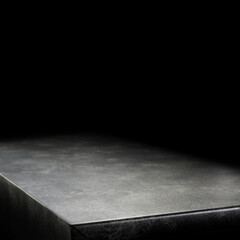 Wall Mural - desk of free space and black wall
