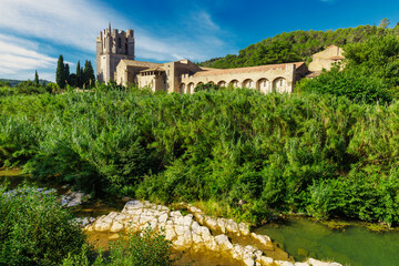 Wall Mural - Saint Mary of Lagrasse French abbey