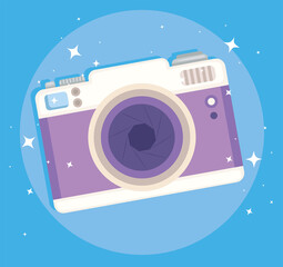 Sticker - photographic camera retro style