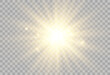 © Olga - Bright beautiful star.Vector illustration of a light effect on a transparent background.