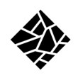 Dryness icon. Crack in ground. Broken rectangular surface. Shattered fragments. Abstract symbol.