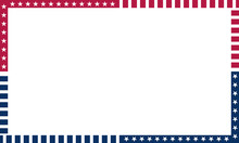 Patriotic Border Divider American Usa Flag.	
