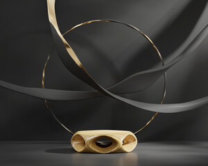 Poster - 3D rendering abstract platform podium product presentation backdrop