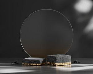 Poster - 3D rendering abstract platform podium product presentation backdrop