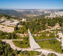 Aerial View Of Israel's Official Holocaust Museum And Memorial To The Victims Of The Holocaust, Yad Vashem, Jerusalem, Israel.