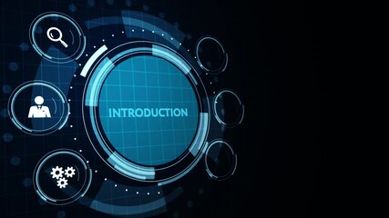 Business, Technology, Internet and network concept.  virtual screen of the future and sees the inscription: Introduction.