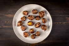 Roasted Chestnuts On A Plate