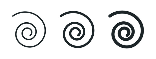 Fototapete - spiral icon, swirl symbol, Helix and scroll flat icons, gyre loop shape icon