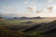 Landschaft bei Island bei Sonnenuntergang / Fagradalsfjall, Fagradalshraun, Geldingardalir