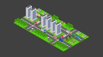 Poster - Isometric city