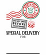 © Designdecon - North Pole Mail Service, Special Delivery Santa sack Design | Christmas delivery bag design | Santa Bag for Special Delivery