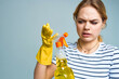 © SHOTPRIME STUDIO - woman striped t-shirt detergent cleaning