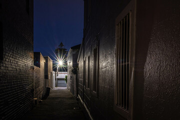 Wall Mural - alley at night