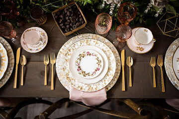 table setting for a dinner