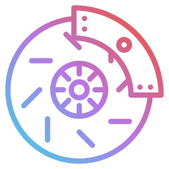 Sticker - brake gradient icon