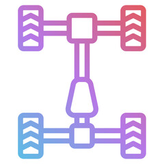 Sticker - chassis gradient icon