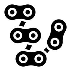 Sticker - chain glyph icon