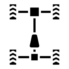 Sticker - chassis glyph icon