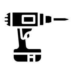 Sticker - drill glyph icon