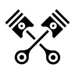 Sticker - piston glyph icon