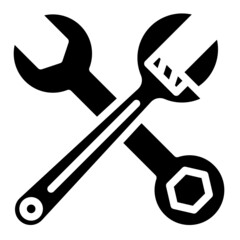 Poster - spanner glyph icon