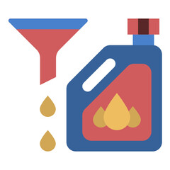 Sticker - funnel flat icon