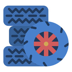 Sticker - tire flat icon