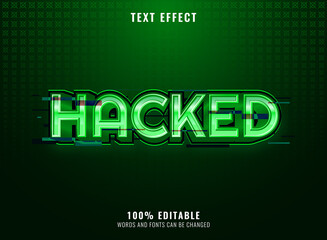 modern glitch green hacked screen text effect
