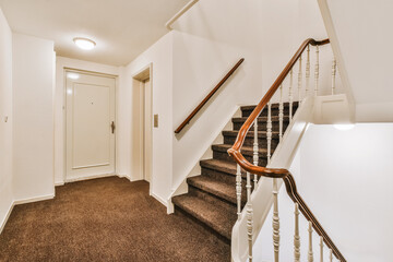 Wall Mural - Beautiful interior staircase of a high-rise building