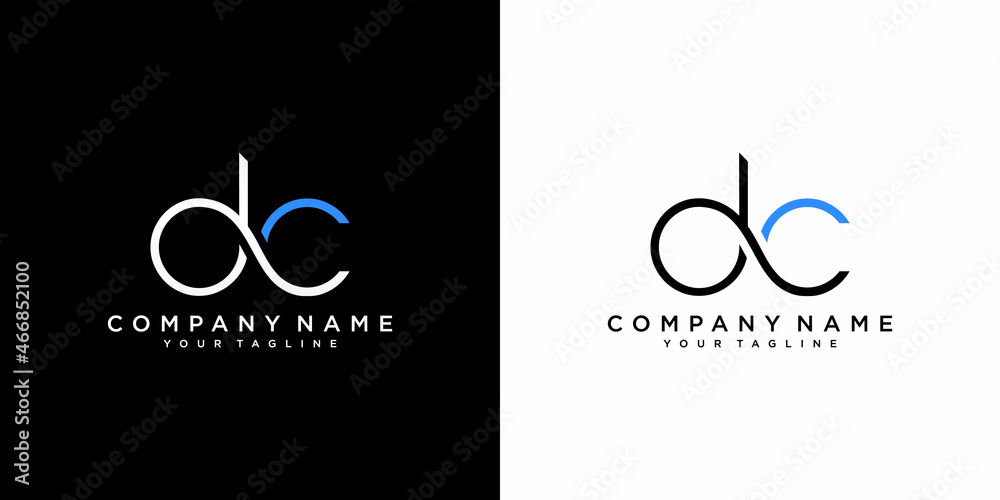 CD or DC Letter Initial Logo Design, Vector Illustration Stock Vector ...