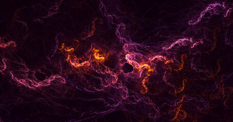 Wall Mural - 3D rendering abstract colorful fractal light background