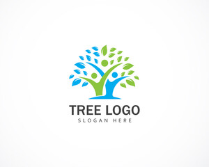 Wall Mural - tree logo creative concept people success design template education