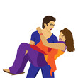 Romantic People Fall in love Vector