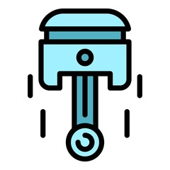 Poster - Car part icon. Outline car part vector icon color flat isolated