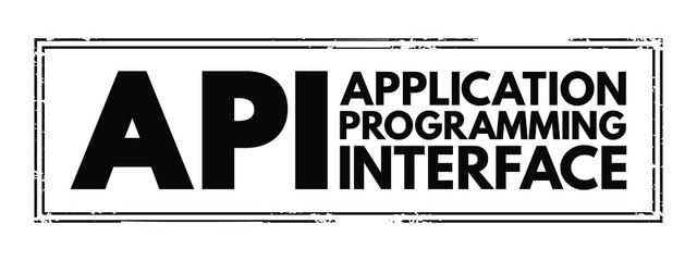 Poster - API - Application Programming Interface acronym, technology concept background