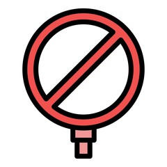 Poster - stop indicator icon. outline stop indicator vector icon color flat isolated