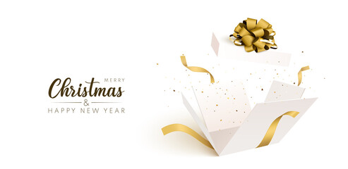 Wall Mural - Happy New Year and Merry Christmas banner. 2022 vector background. Christmas greeting card.