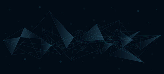 Aufkleber - Connection background. Network concept with dots and lines. Vector illustration